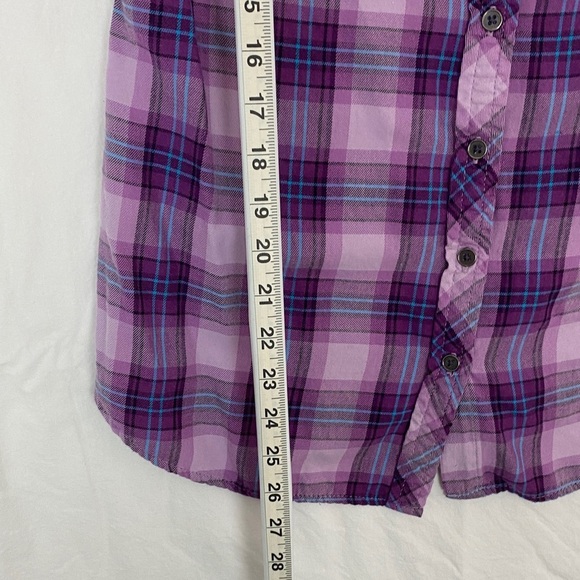 Northern Reflections Purple Plaid Flannel Shirt Tailored Fit - Picture 6 of 8